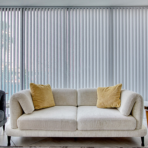 Cascade Ochre Vertical Blinds